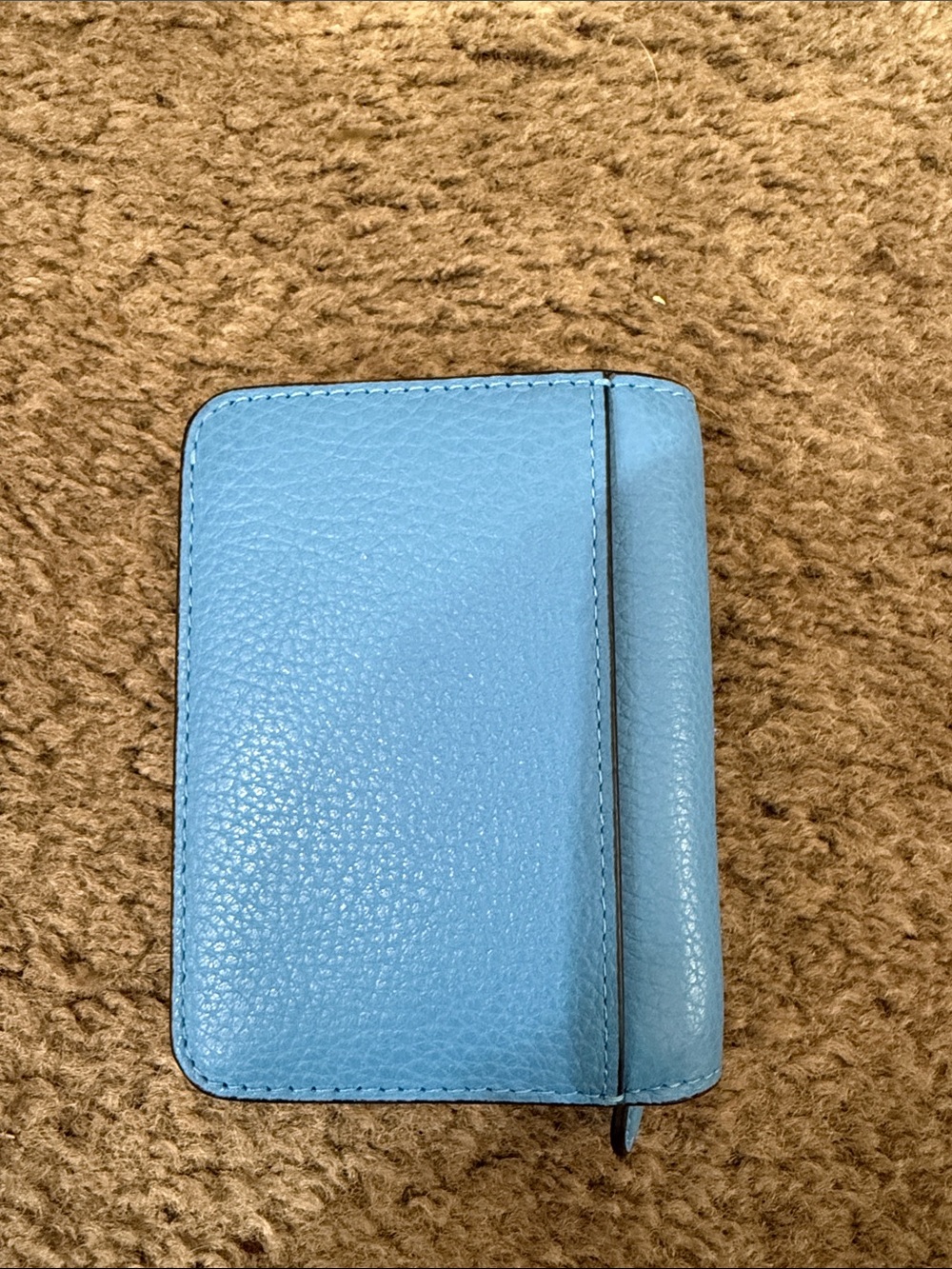 kate spade Blue Pebbled Leather Zip Card Wallet - Picture 2 of 3